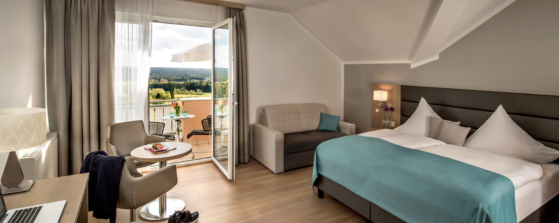 Das Komfort Business Doppelzimmer bietet auch einen Balkon